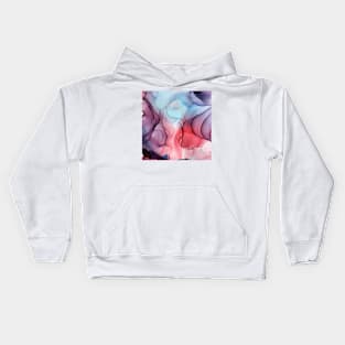 Flame Fired Alcohol Ink Painting Kids Hoodie